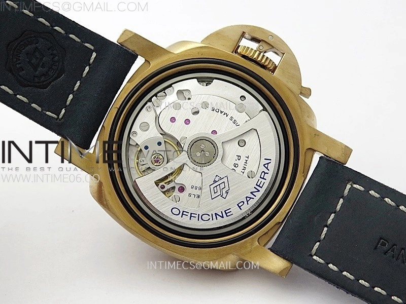 PAM1074 W Bronzo VSF 1:1 Best Edition Blue Dial on Blue Calfskin Strap P.900 Clone